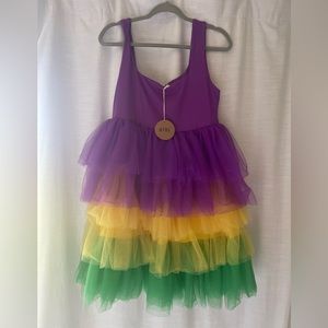 Ruffle Me Up Mardi Gras dress 💚💜💛